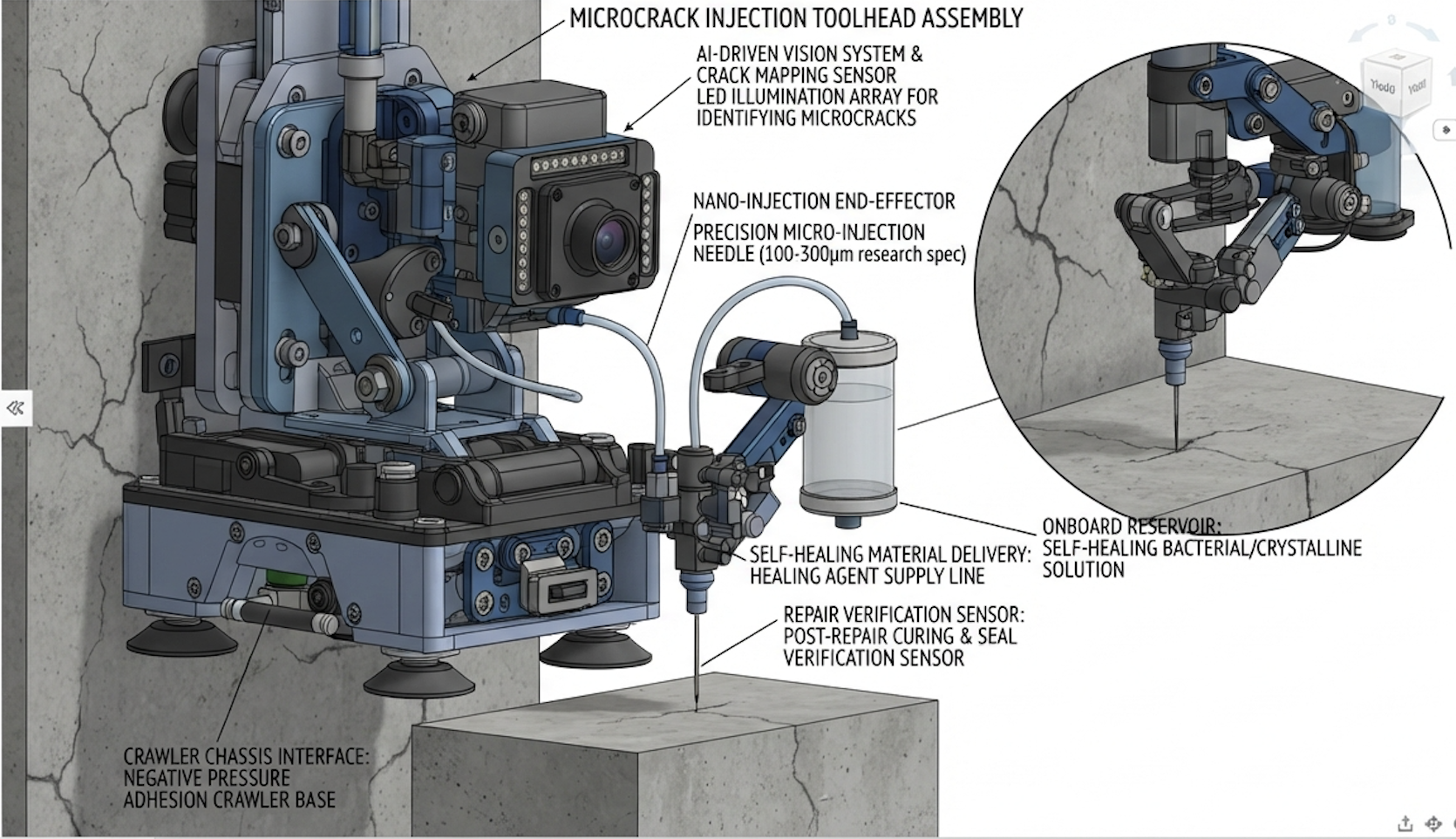Conceptual robotic vascular repair system